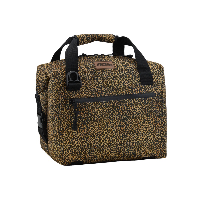 Leopard Series 12 Pack Cooler Pink
