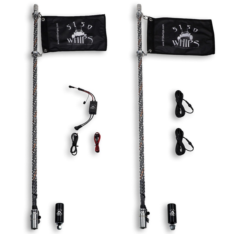 5150 Platinum 2x 187 LED Whips (1 Pair) 1ft