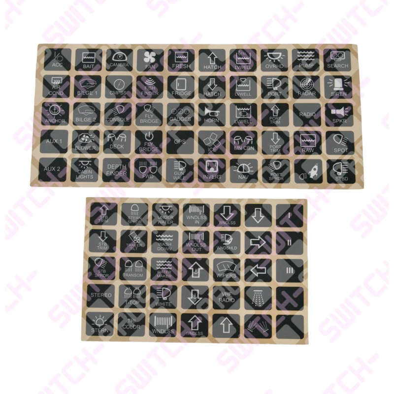 Marine Switch Legends for Switch-Pros System