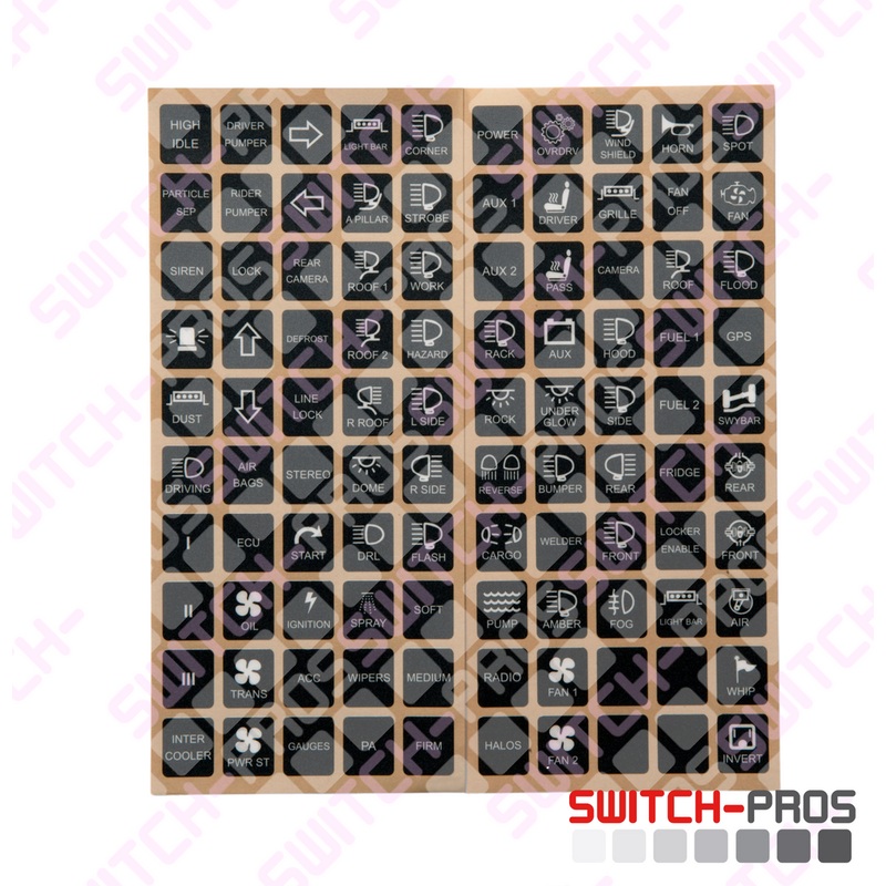 Vertical Switch Legends for Switch-Pros System