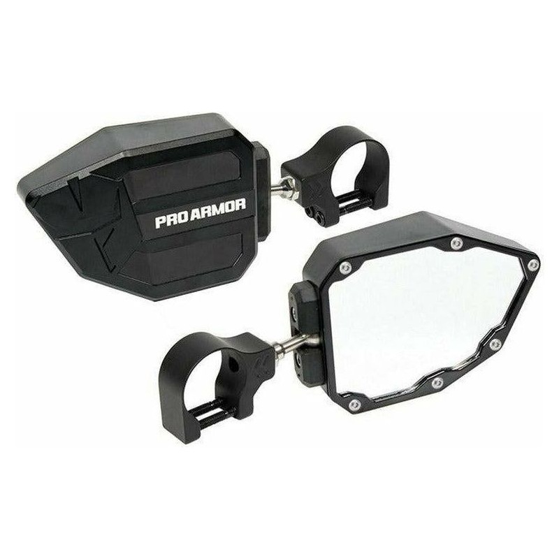 Side View Mirrors (2″ Clamps) Black