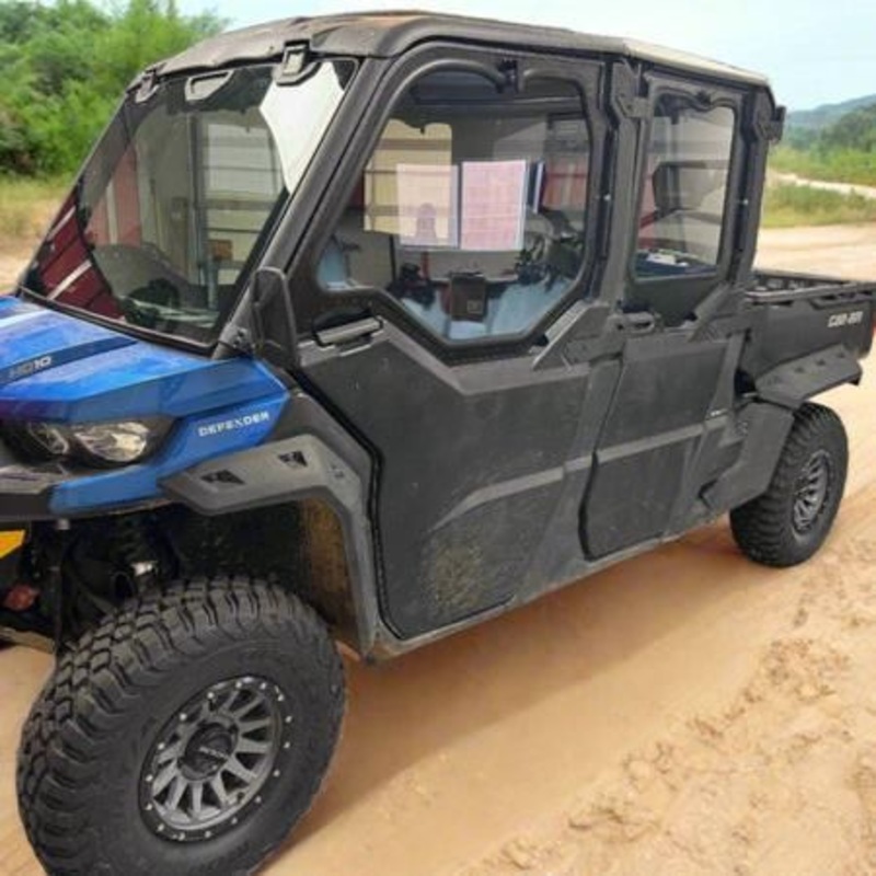 Can Am Defender MAX Cab Enclosure (Factory Doors) No Front Windshield No Rear Windshield Semi White