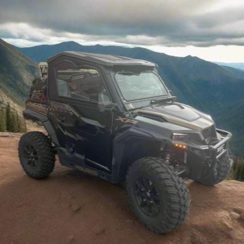 Polaris General 2-Seat (2018+) Cab Enclosure (Factory Doors) No Front Windshield No Rear Windshield Semi White