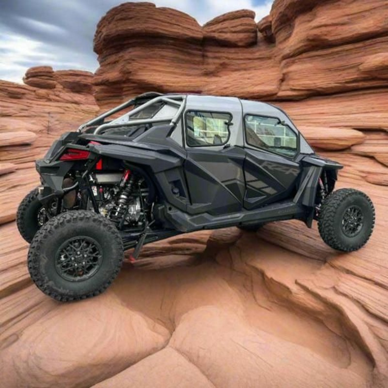 Polaris RZR Pro R (4-Seat) Cab Enclosure (Factory Doors) No Front Windshield No Rear Windshield Semi White