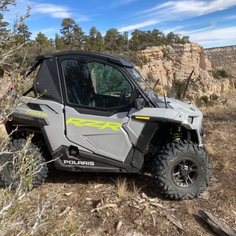 Polaris RZR Trail (2021+) Cab Enclosure (Factory Doors) No Front Windshield No Rear Windshield Semi White