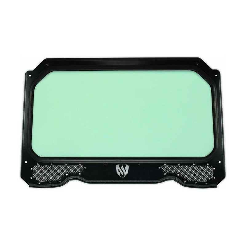 Polaris RZR Vented Glass Windshield Chrome Stainless Mesh / Stainless Screws