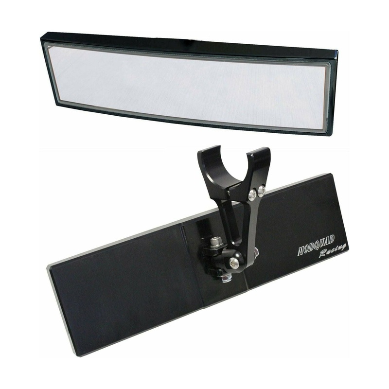 Single Clamp Rear View Mirror Convex Black 1.25″