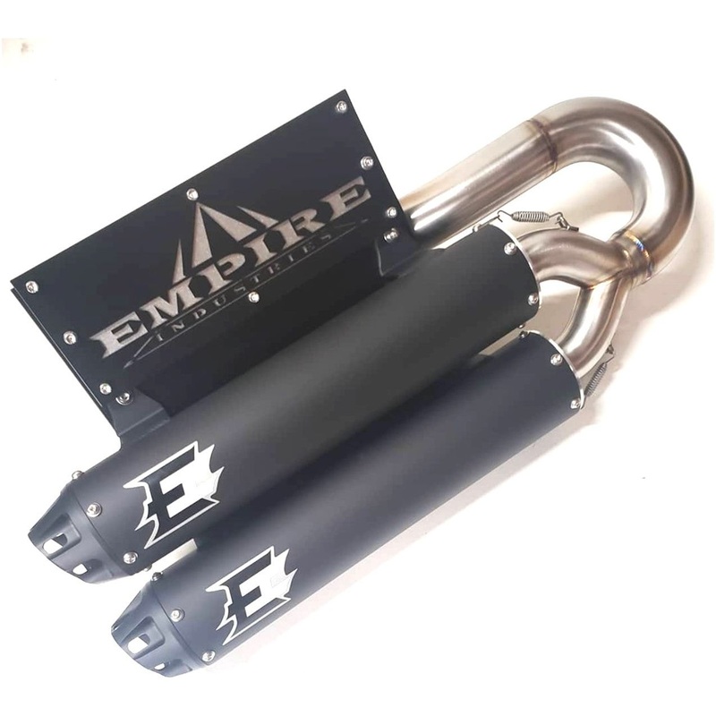 Yamaha RMAX Slip On Exhaust Brushed Can Raw Tip