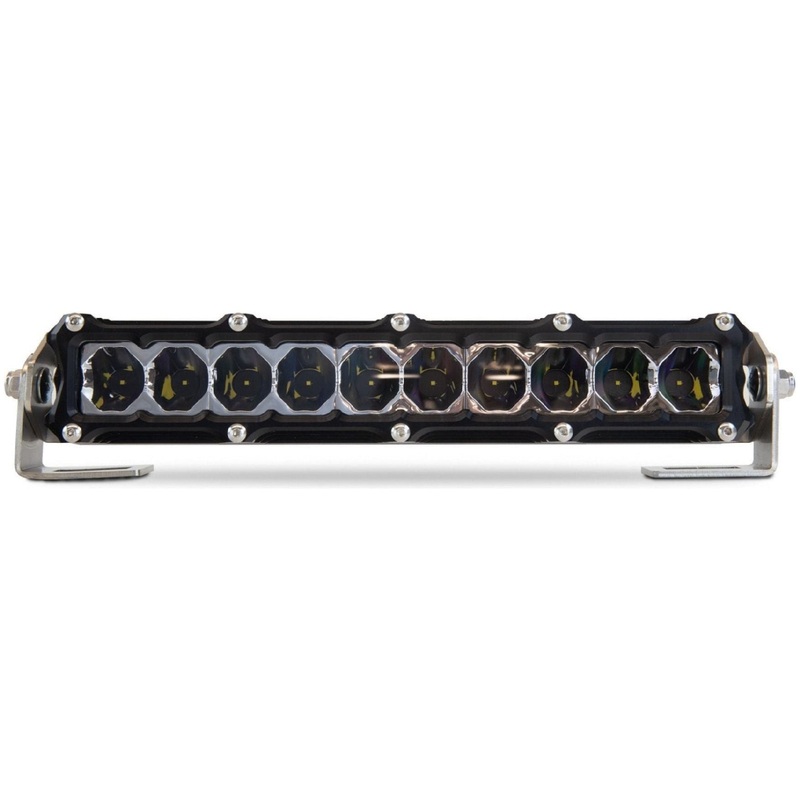10″ LED Light Bar Clear Lens Spot Beam Pattern No Wiring Harness
