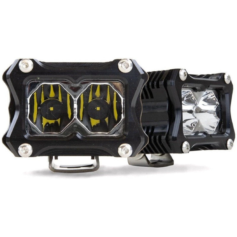 BA-2 LED Light Pods (Pair) Clear Lens Spot Beam Pattern No Wiring Harness