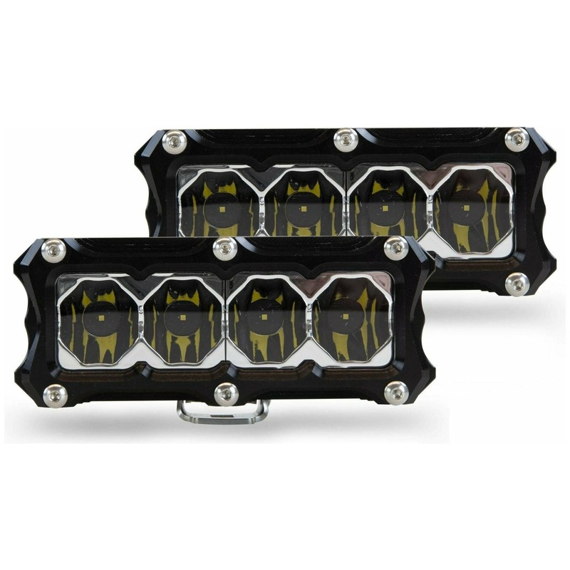 BA-4 LED Light Pods (Pair) Clear Lens Flood Beam Pattern No Wiring Harness