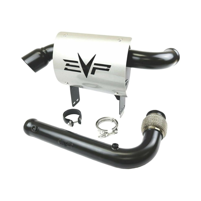 Can Am X3 Magnus 3 Full Exhaust System Brushed Stainless Finish Black Block Off Plate (Keep OEM Rear Valence)