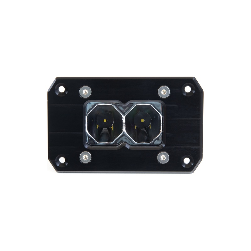 BA-2 Flush Mount LED Light Pod Clear Lens Spot Beam Pattern No Wiring Harness