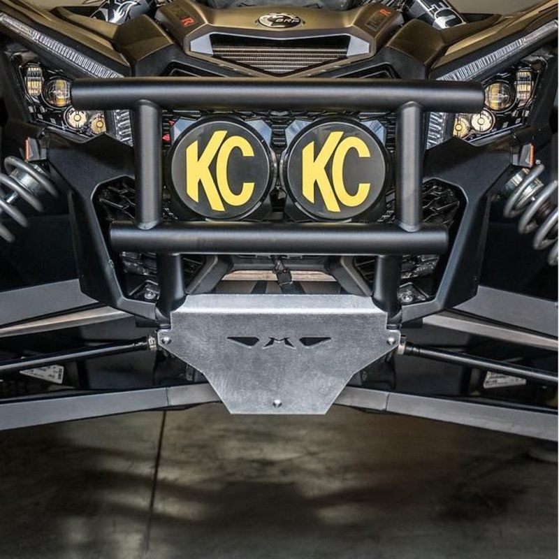 Can Am X3 Double Tube Front Bumper with Bulkhead Raw