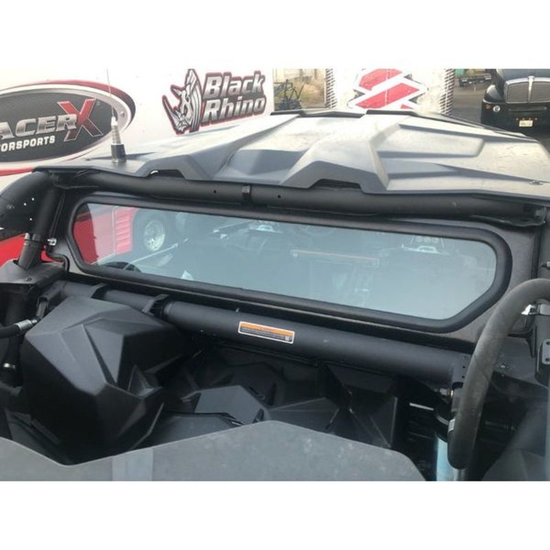 Can Am X3 Rear Windshield Textured Black Semi White Emblem