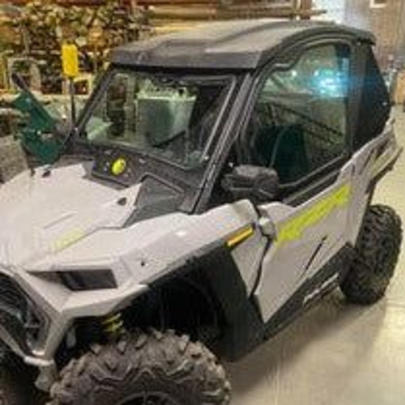 Polaris RZR 900 S / 1000 S Front Windshield No Wiper Textured Black Semi White Emblem