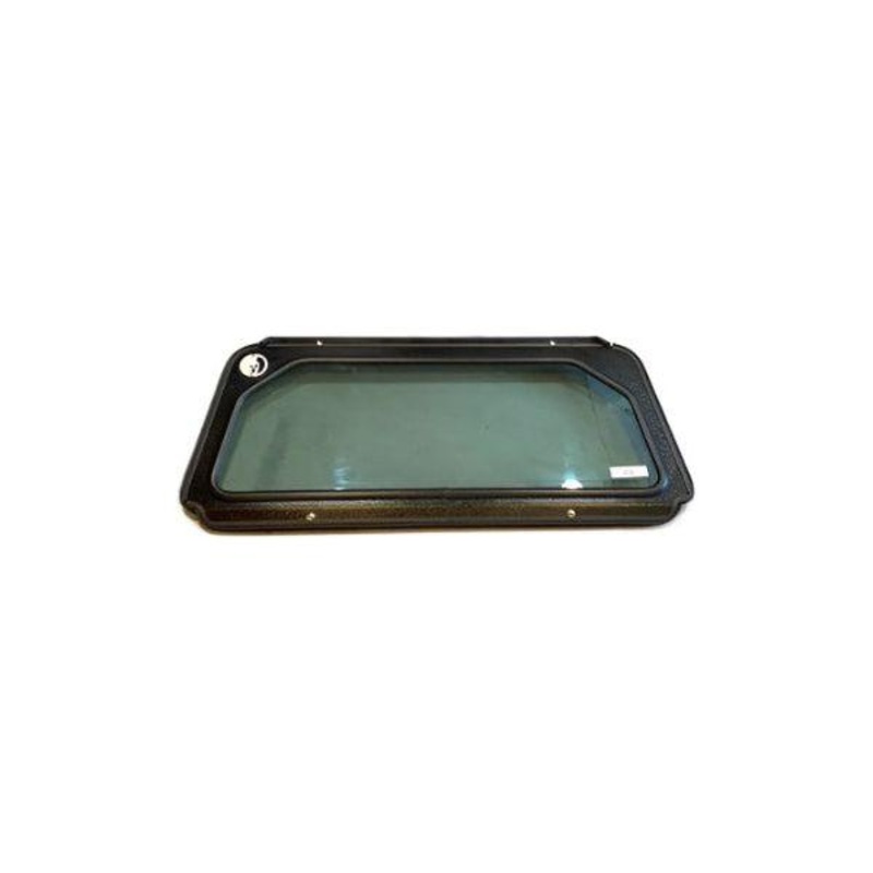 Polaris RZR Pro XP / Turbo R Rear Windshield 2 Seater Textured Black Semi White Emblem